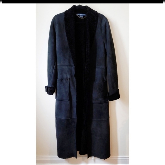 ➡️ SOLD Ralph Lauren Long Leather Coat - Picture 2 of 8